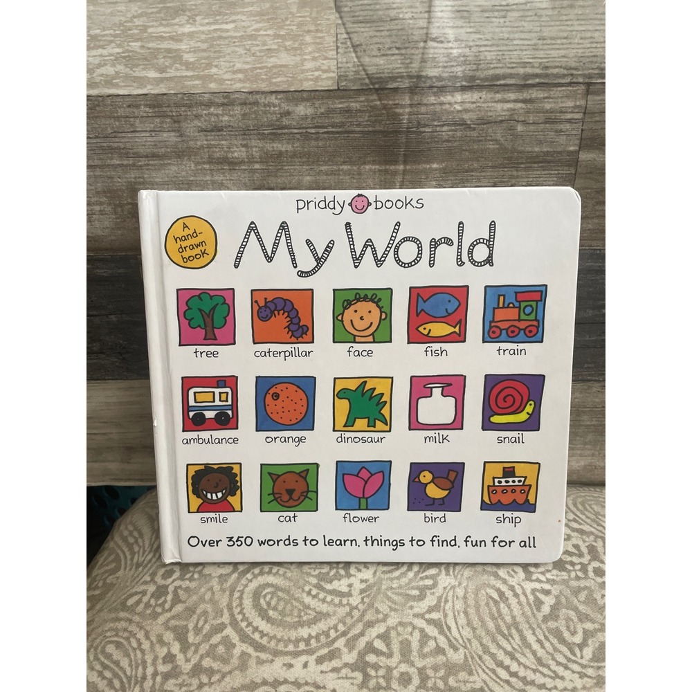 Priddy Books My World Board Book Roger Priddy Educational Word Book Hand-Drawn